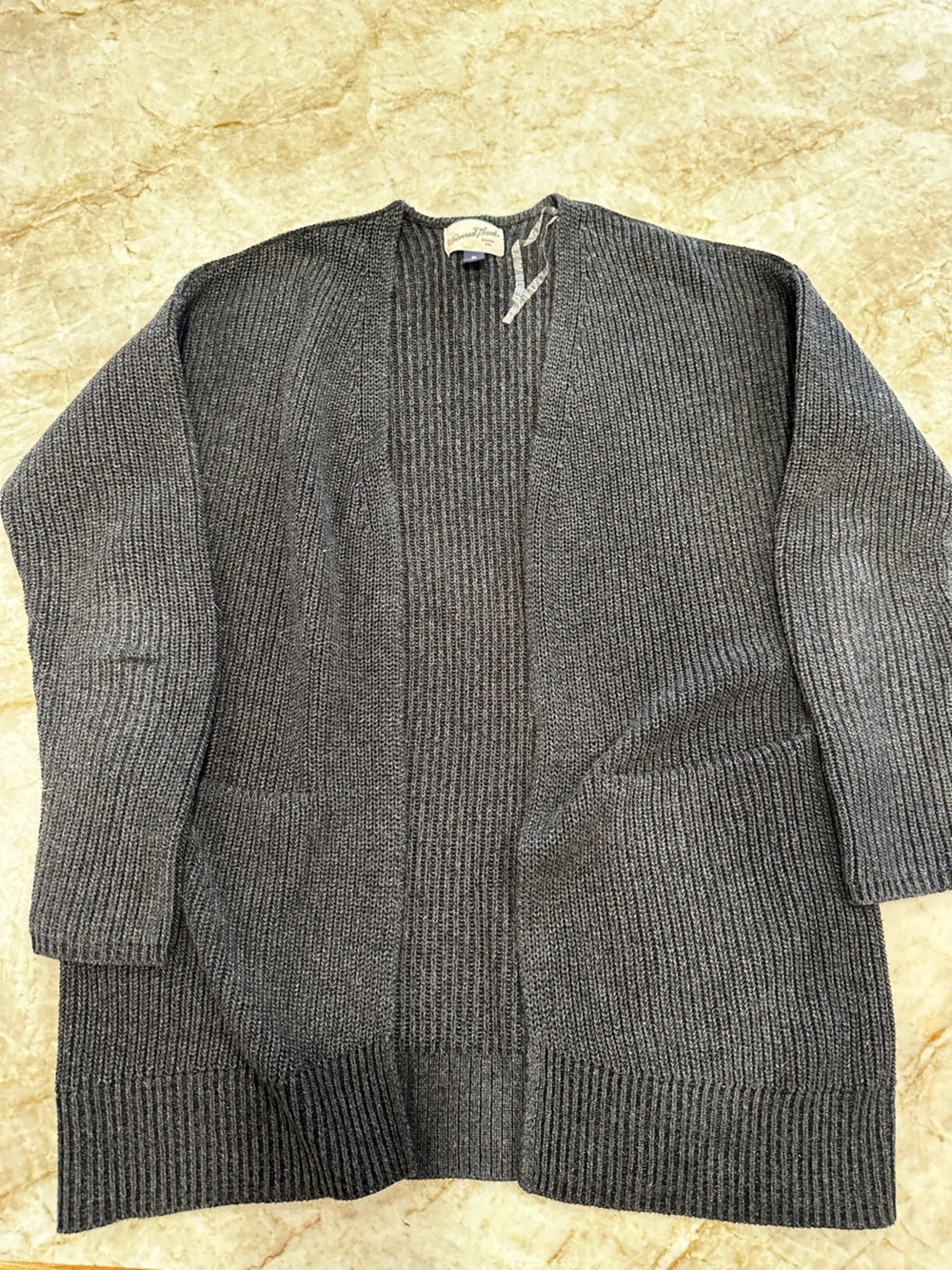 Universal Thread Dark Gray Open-Front Knit Blazer